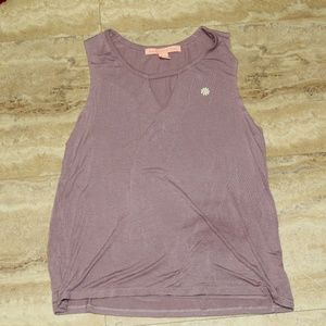 no sleeve pink T-shirt